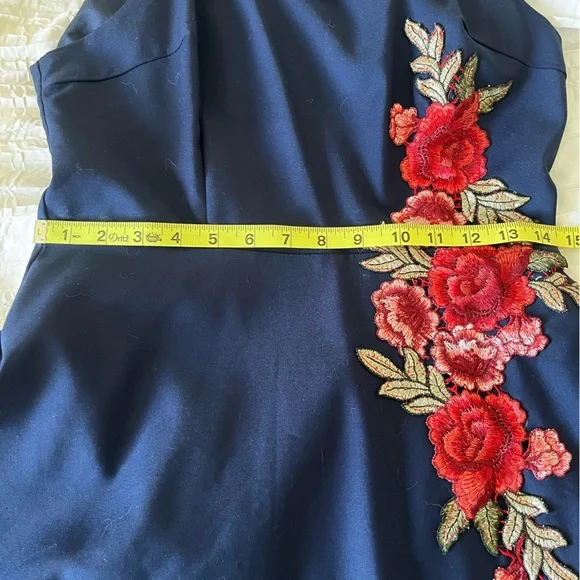 Liza Luxe ModCloth navy embroidered dress NWT - Picture 9 of 14